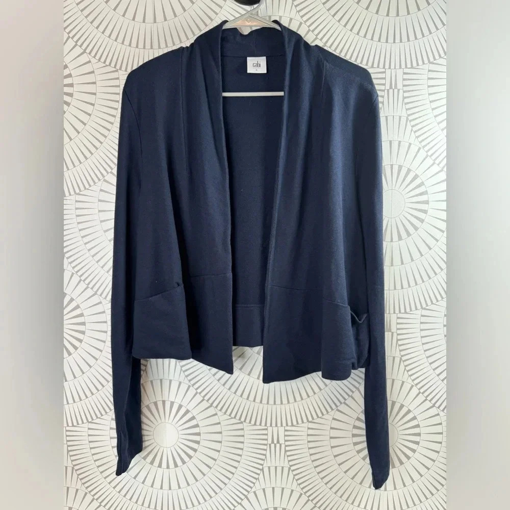 Cabi Women’s Easy‎ Topper Cardigan Navy Blue Large EUC